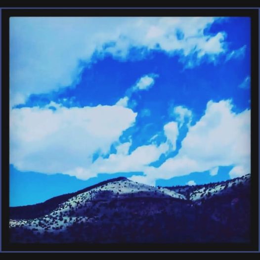 Blue Mesa With Clouds